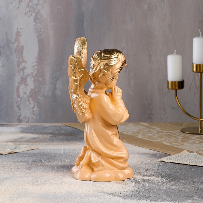 Статуэтка "Ангел с крыльями" бежевая