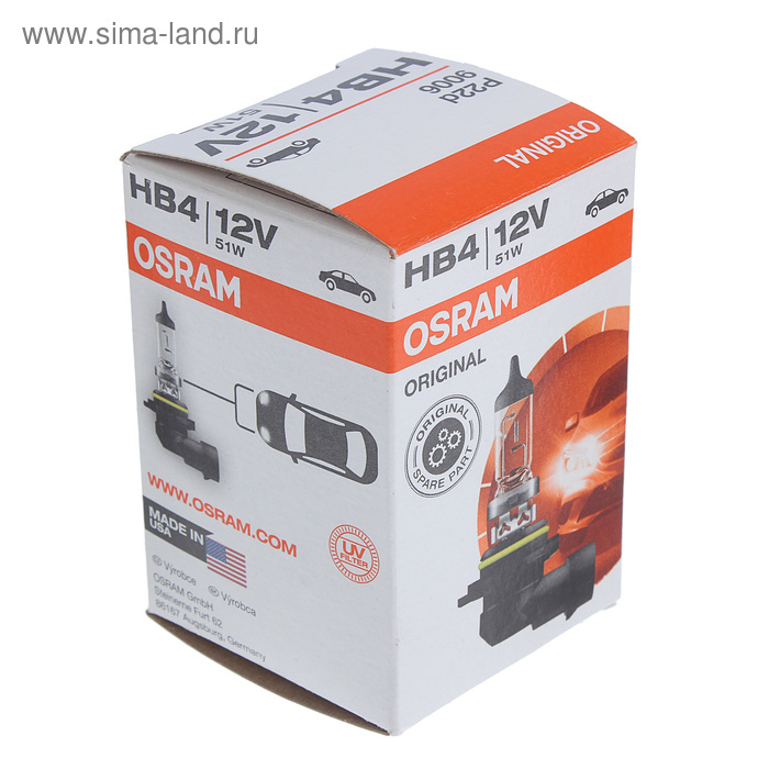 

Лампа автомобильная Osram, HB4, 12 В, 51 Вт