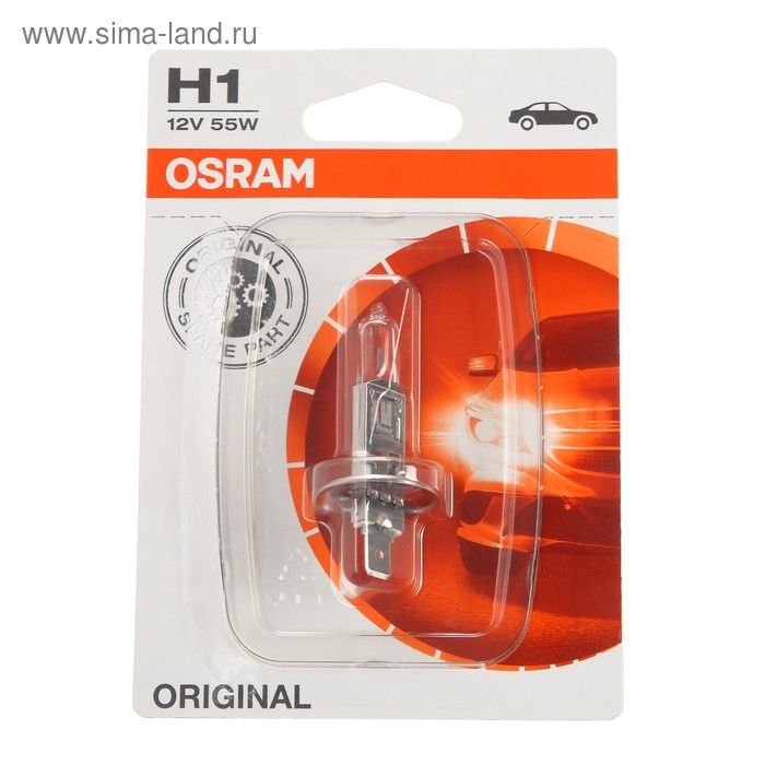 Лампа автомобильная H1 12V-55W Osram лампа автомобильная osram 64211 h11 original line 55w 12v