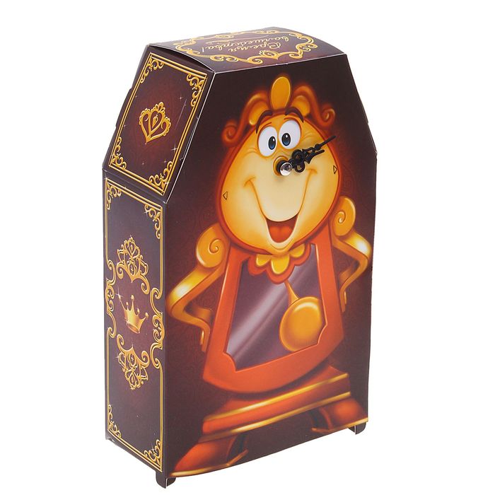 Коробка подарочная складная "Верь в чудеса", Принцессы: Белль, с 3D-открыткой и часовыми стрелками