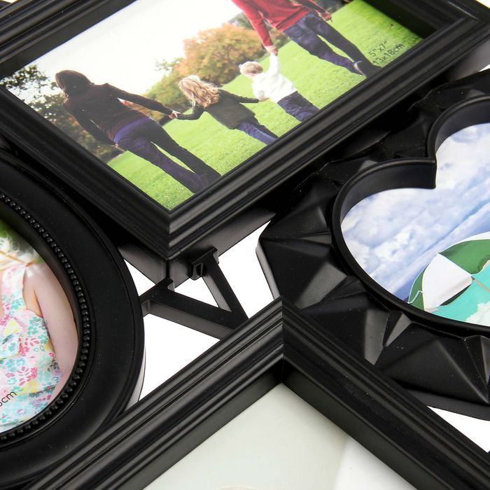 Фоторамка "Любовь и семья" на 6 фото 10х15 см, 14х14 см, 13х18 см, чёрная