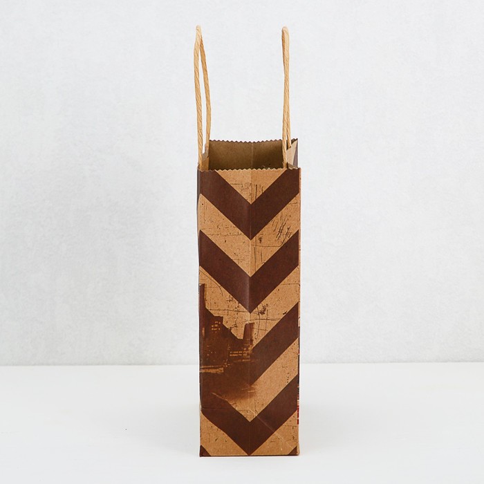 Пакет вертикальный крафт "Вперед к победе", Тачки, 18 х 23 см