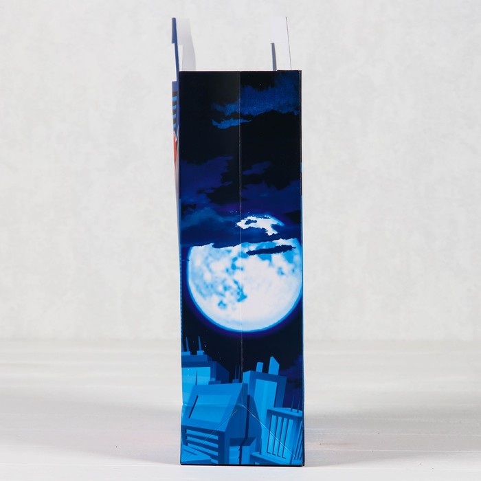 Пакет подарочный с фигурной ручкой "Супер подарок", Человек Паук