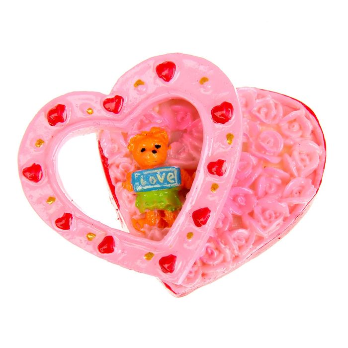 Магнит "Мишка в двойном сердце"