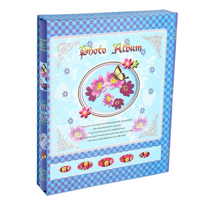 Фотоальбом на 240 фото 10х15 см "Цветочный рисунок" МИКС 33х27х5 см