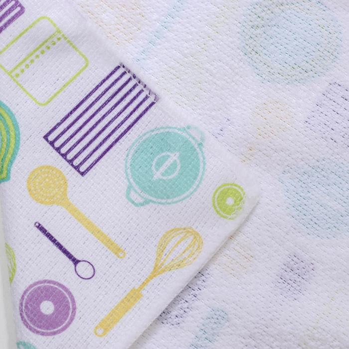 Салфетка для уборки 25х25 см "Яркие цветы", цвет МИКС