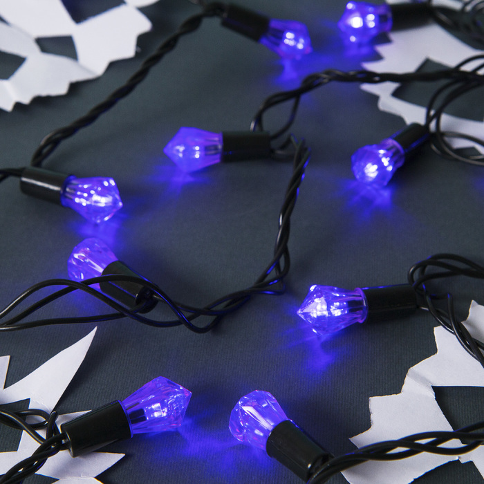 Гирлянда "Метраж" улич. с насад. "Хрусталь" 5 м, Н.Т. LED-40-220V, фиксинг, ФИОЛЕТ