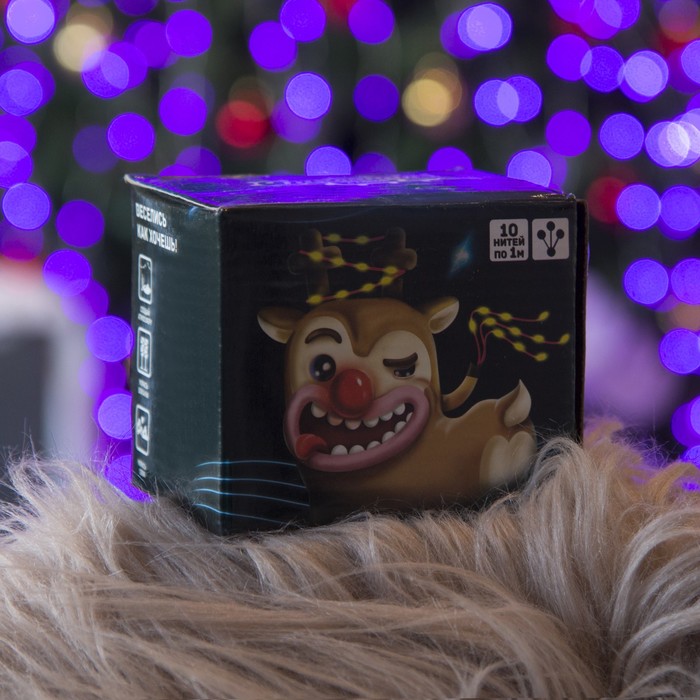 Гирлянда "Конский хвост (капля росы)" 10 нитей по 1 м., LED-120-12V, контроллер 8 режимов, ФИОЛЕТ 1