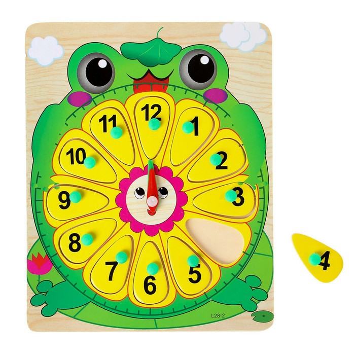 Рамка-вкладыш часы "Лягушка", 12 элементов