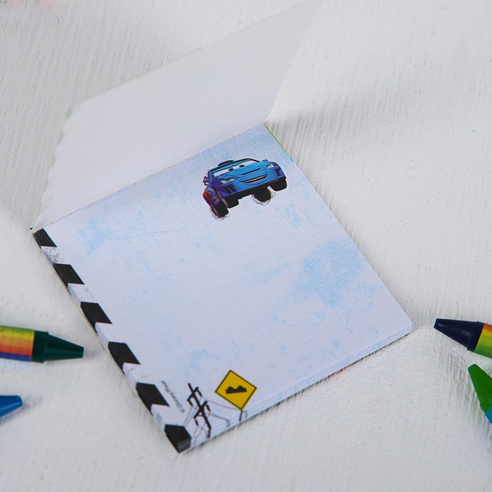 Блокнот в открытке "Самый быстрый и отважный", Тачки, 20 листов