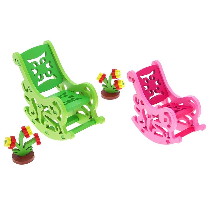 Мебель кукольная "Собери сам.Кресла-качалки"