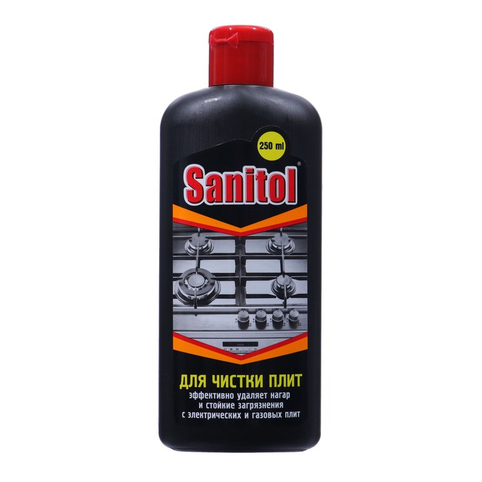 Средство для чистки плит Sanitol, 250 мл средство для чистки духовых шкафов грилей свч sanitol 250 мл