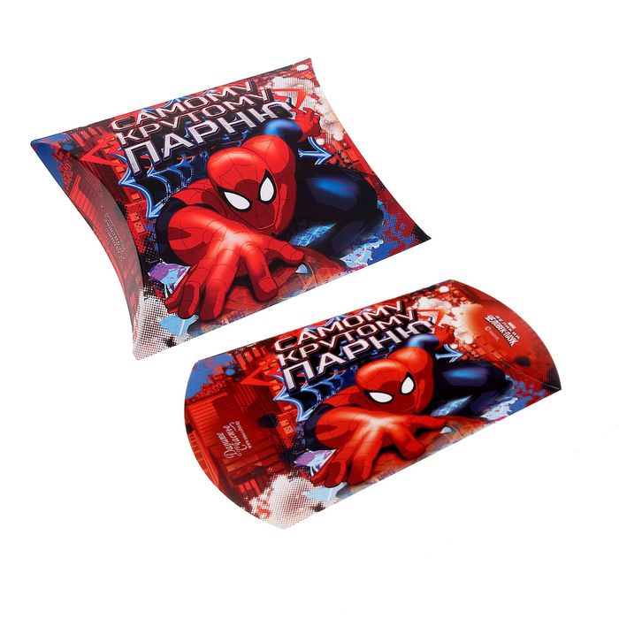 Коробка сборная фигурная "Самому крутому парню", Человек-Паук, 14 х 14 см