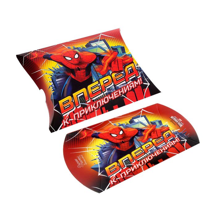 Коробка сборная фигурная "Вперед к приключениям!", Человек-Паук, 14 х 14 см