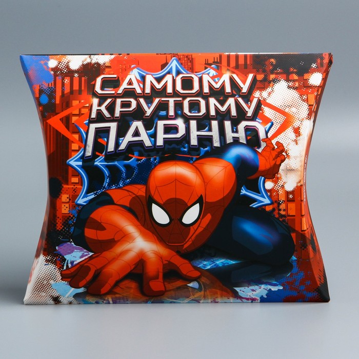 Коробка сборная фигурная "Самому крутому парню", Человек-Паук, 19 х 18 см