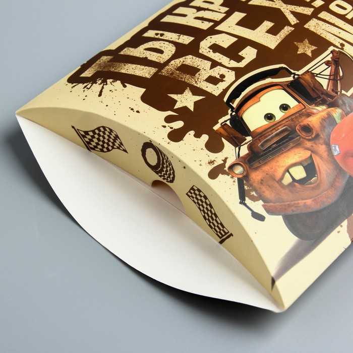 Коробка складная фигурная "Ты круче всех ", Тачки, 19 х 18 см