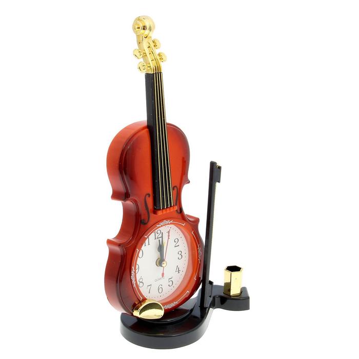 Будильник серия Музыка. Скрипка с пюпитром 10*27см микс