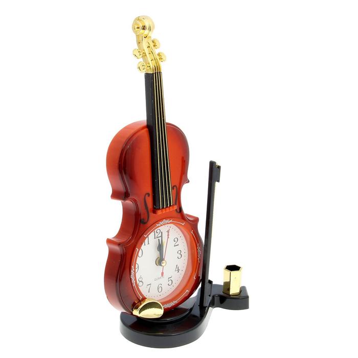 Будильник серия Музыка. Скрипка с пюпитром 10*27см микс