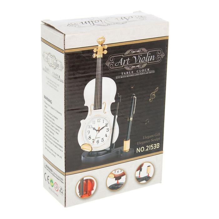 Будильник серия Музыка. Скрипка с пюпитром 10*27см микс
