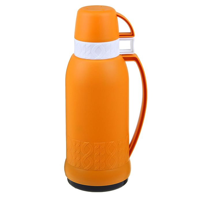 Термос с ручкой «Плетение», 1.8 л, 2 кружки, 6-8 ч, микс