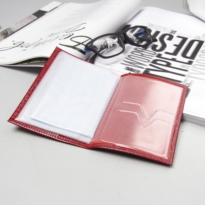 Обложка для автодокументов, игуана красная