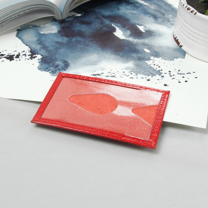 Футляр для карточки, алая игуана