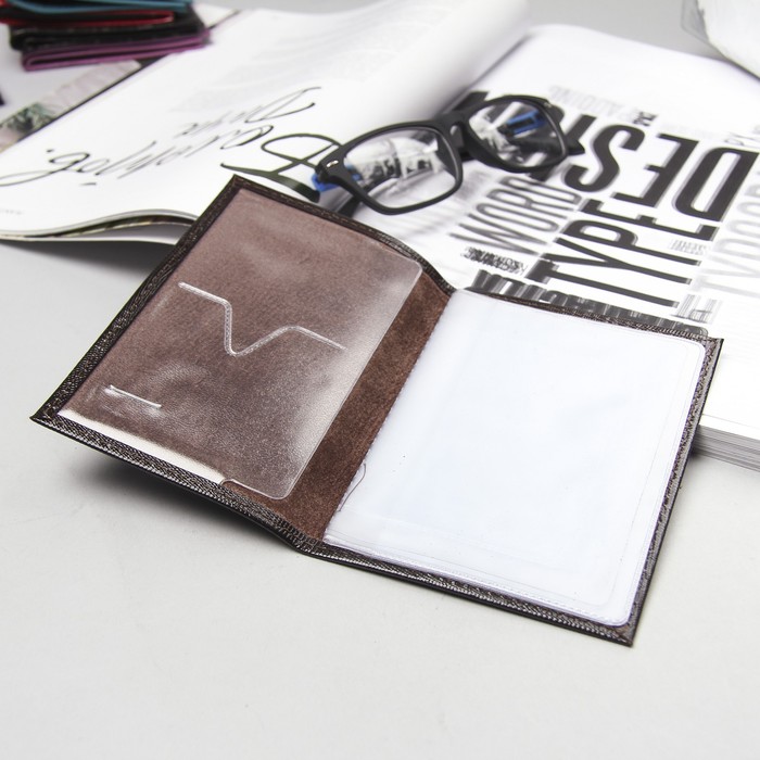 Обложка для автодокументов, коричневая игуана