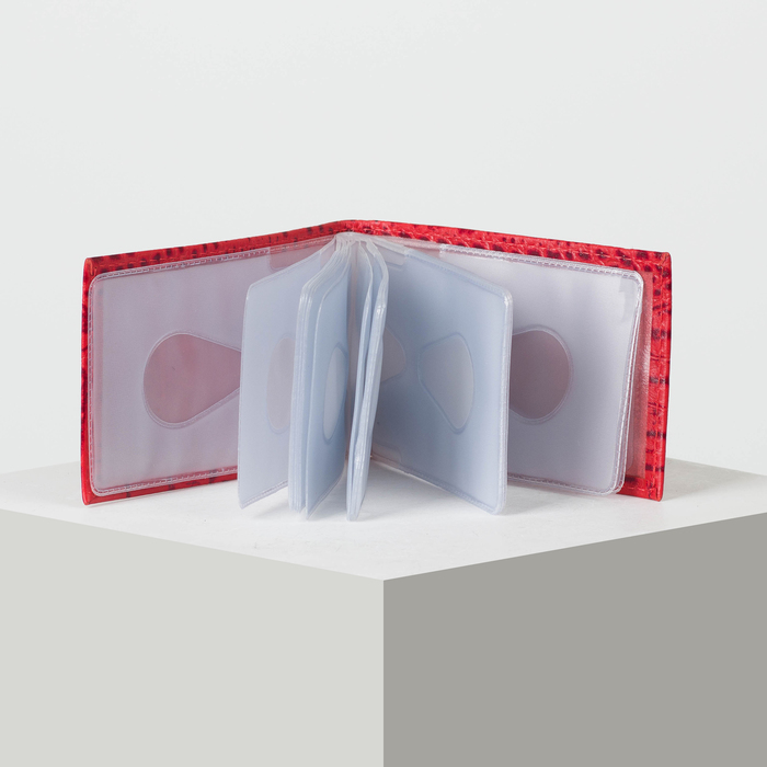 Кредитница, 1 ряд, 18 листов, цвет красный