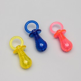 

Игрушка жевательная "Соска" прозрачная, PP, 9,5 см, микс цветов