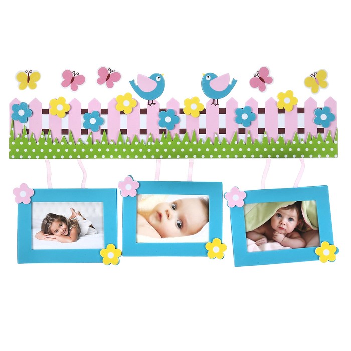 Наклейка-фоторамка интерьерная EVA "Домик/Заборчик" МИКС