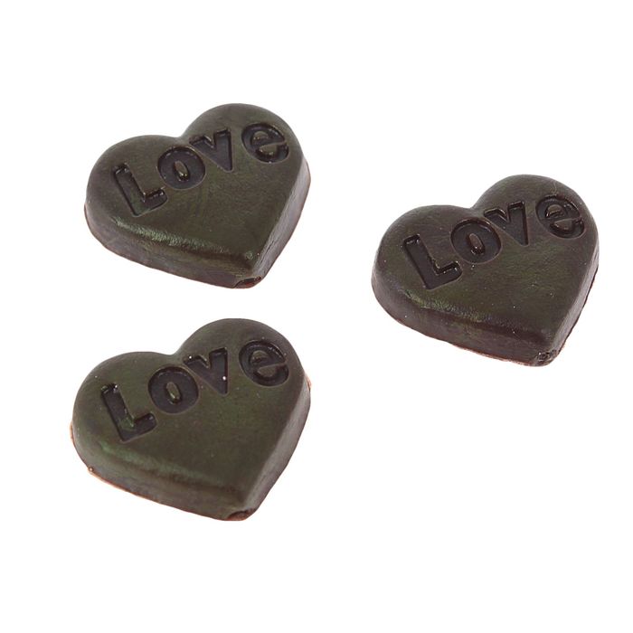 Фигурки для поделок и декорирования "Сердечки шоколадные", набор 4 шт.