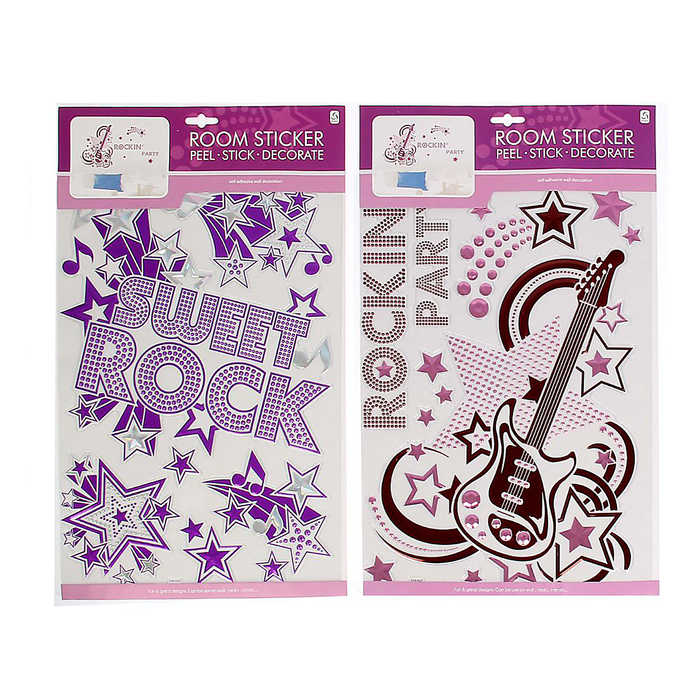 Наклейка интерьерная "Pop star" голография МИКС