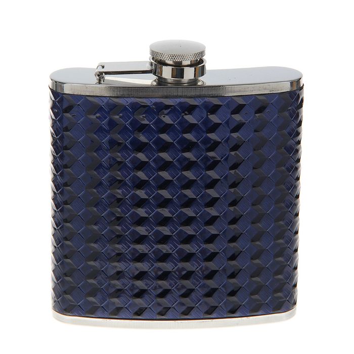 Фляжка "Объёмные ромбы", 480 мл, тёмно-синяя