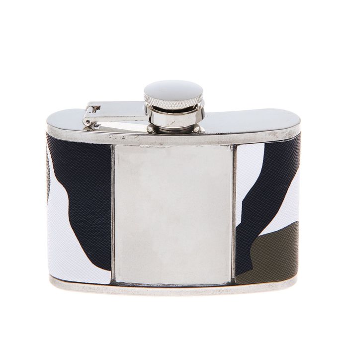 Фляжка под нанесение "Камуфляж", 120 мл, вставка хром