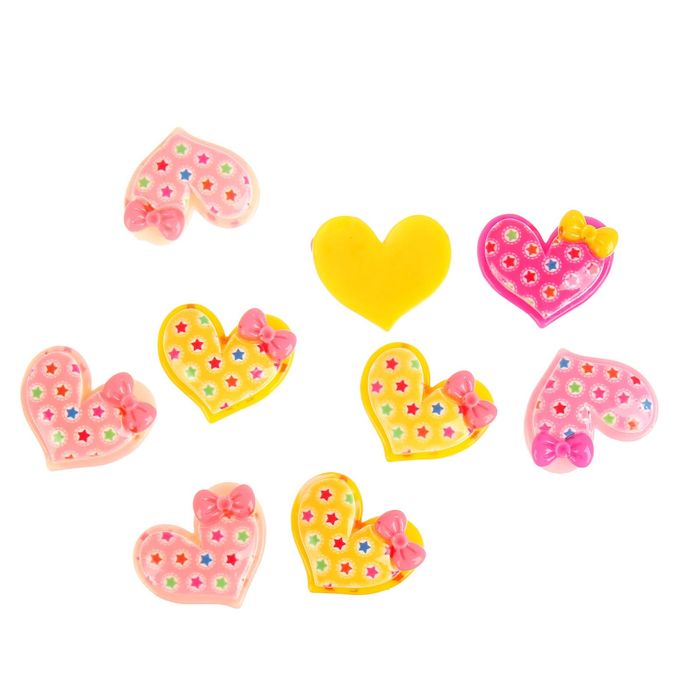 Декор "Сердце с бантиком", набор 10 шт.