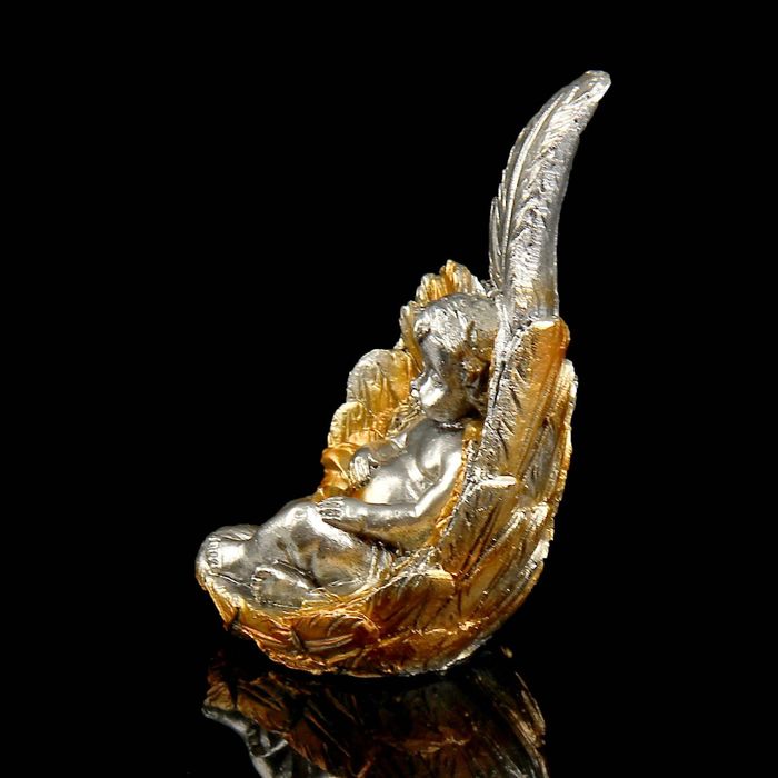 Сувенир "Сны ангела" под бронзу с золотыми крыльями МИКС