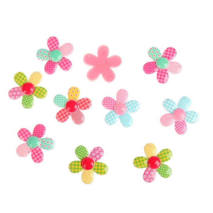 Декор "Цветочек радужный", набор 10 шт.