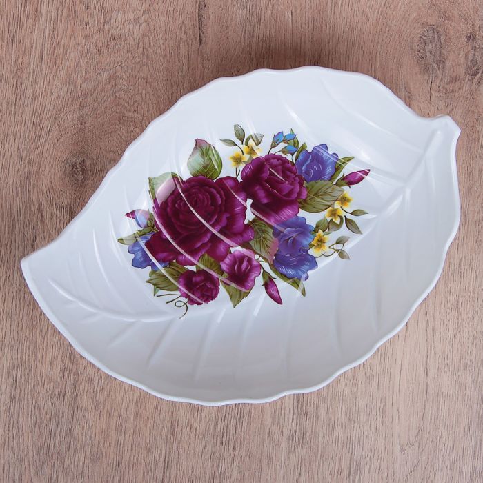 Блюдо фигурное 29х20х6,5 см "Цветение", цвета МИКС