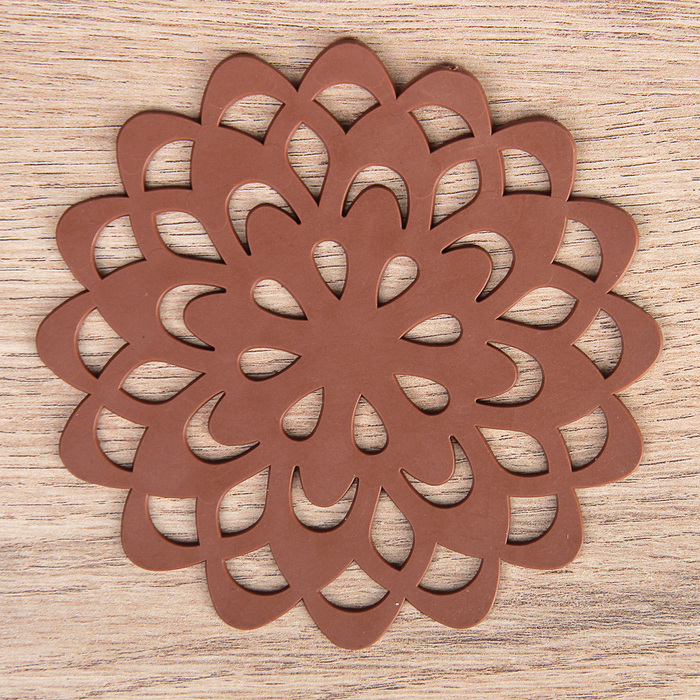 Набор подставок под горячее, 4 шт, 10 см "Воспоминание", цвета МИКС