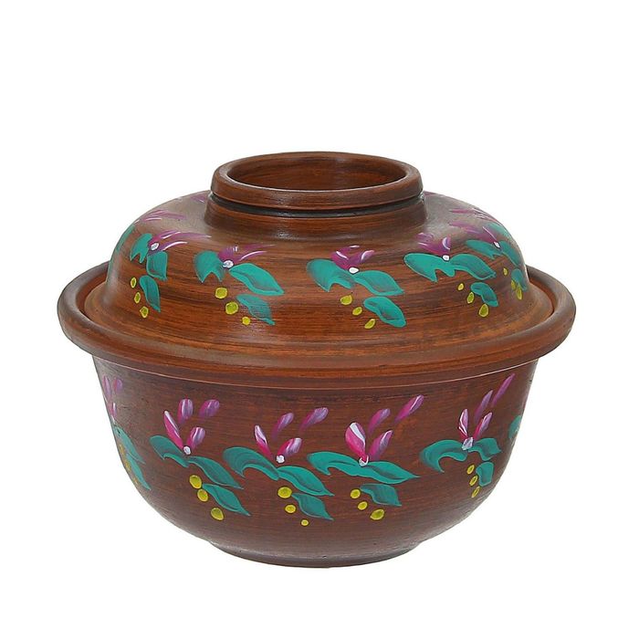 Горшочек для запекания "Факир" цветы, 0,5 л, микс