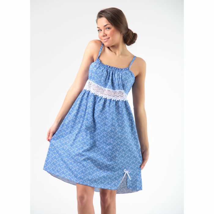 Сорочка женская на бретельках 10 МИКС, р-р 46 кулирка