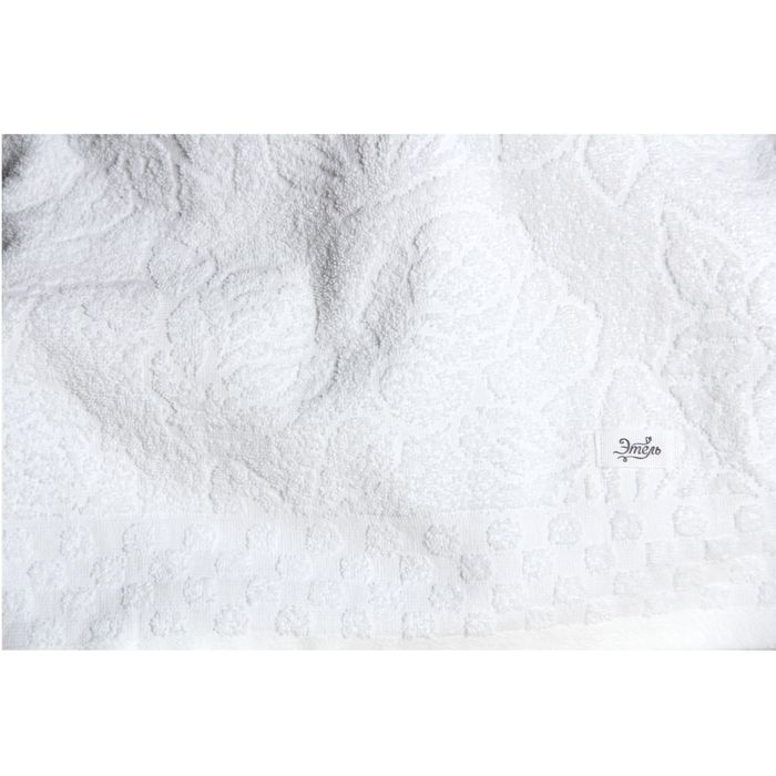 Полотенце махровое "Этель" Фарфалле белый 50*90 см, 100% хлопок, 400гр/м2