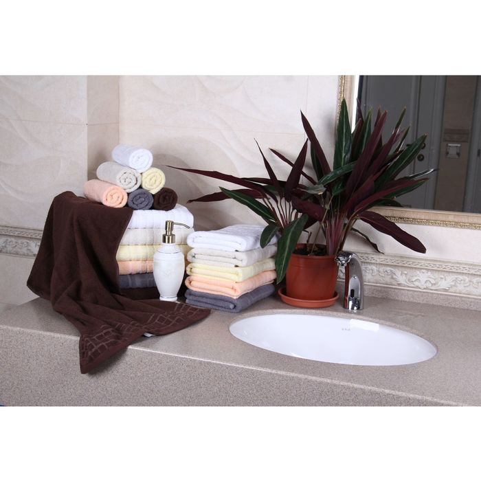 Полотенце махровое "Этель" Гармония темно-бежевый 30*70 см, 100% хлопок, 400гр/м2