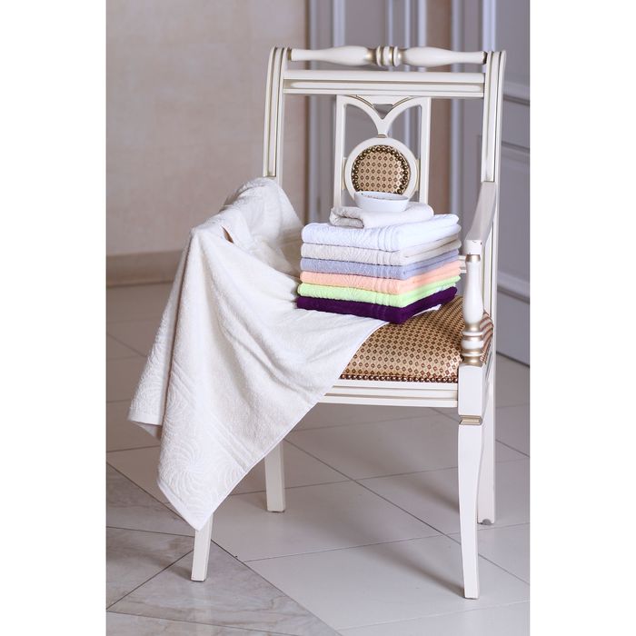 Полотенце махровое "Этель" Рапсодия кремовый 30*70 см, 100% хлопок, 400гр/м2