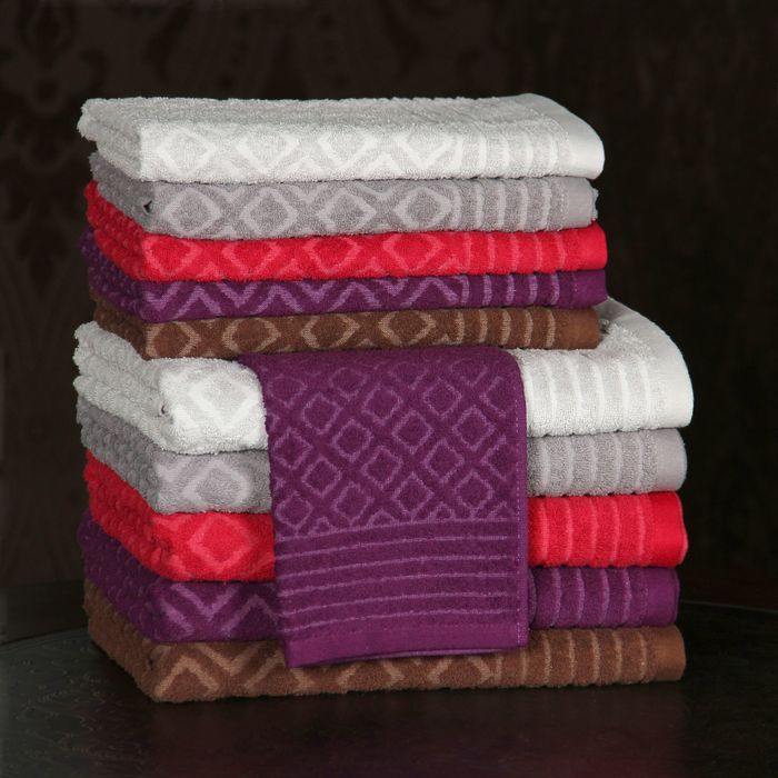 Полотенце махровое "Этель" Стайл лиловый 30*70 см, 100% хлопок, 400гр/м2