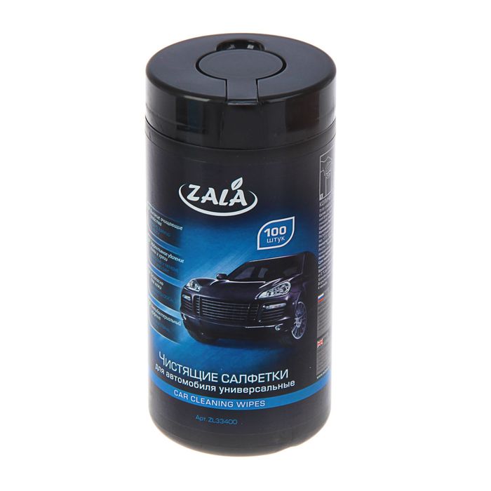 Салфетки влажные «Zala» для автомобиля универсальные, 100 шт