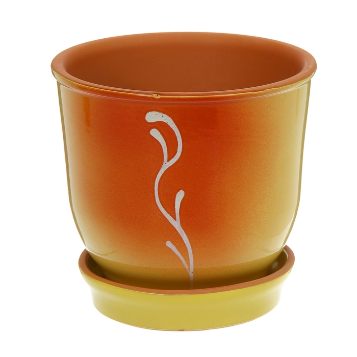 Кашпо "Агат" бежевое, поддувка 2 л