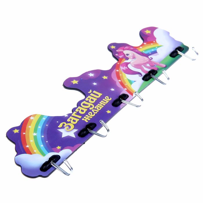 Крючки на планке "Загадай желание", 5 крючков, 33 х 8 см