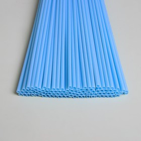 Трубочка для шаров, флагштоков и сахарной ваты, 41 см, d=6 мм, цвет синий от Сима-ленд