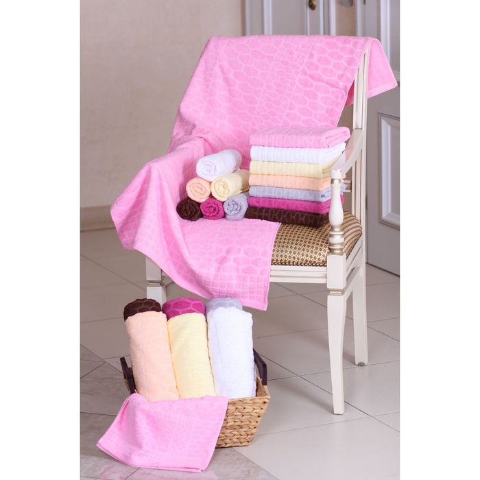 Полотенце махровое "Этель" Серпенте розовый 30*70 см, 100% хлопок, 400гр/м2